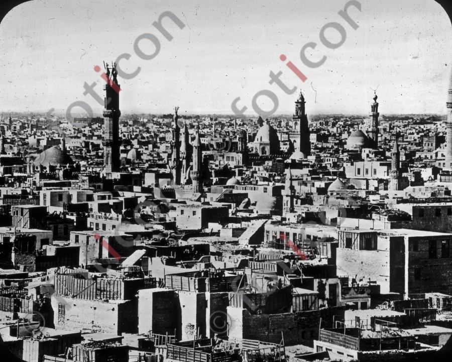 Blick auf Kairo | View of Cairo - Foto foticon-simon-008-001-sw.jpg | foticon.de - Bilddatenbank für Motive aus Geschichte und Kultur